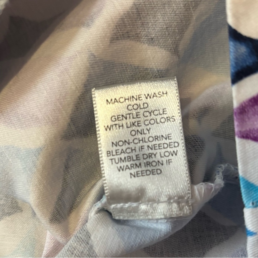Christopher & Banks Jacket Button Front Pastel Diamond Print Cotton Size Medium - Picture 10 of 11